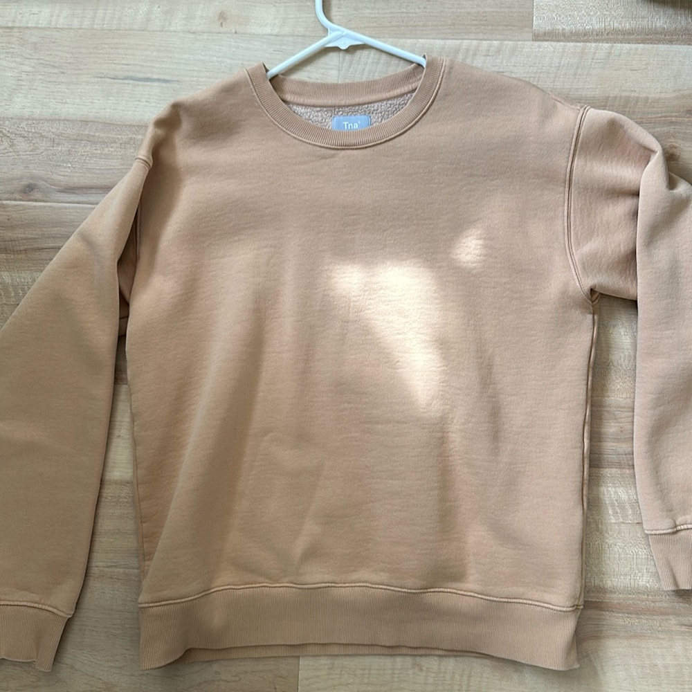 TNA Cozy AF Aritzia sweatshirt size small beige